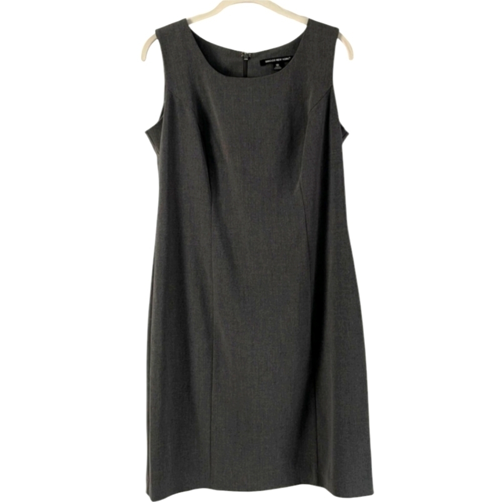 Briggs New York Women's Gray Sleeveless Sheath Office Dress. Size 10 - Picture 2 of 5